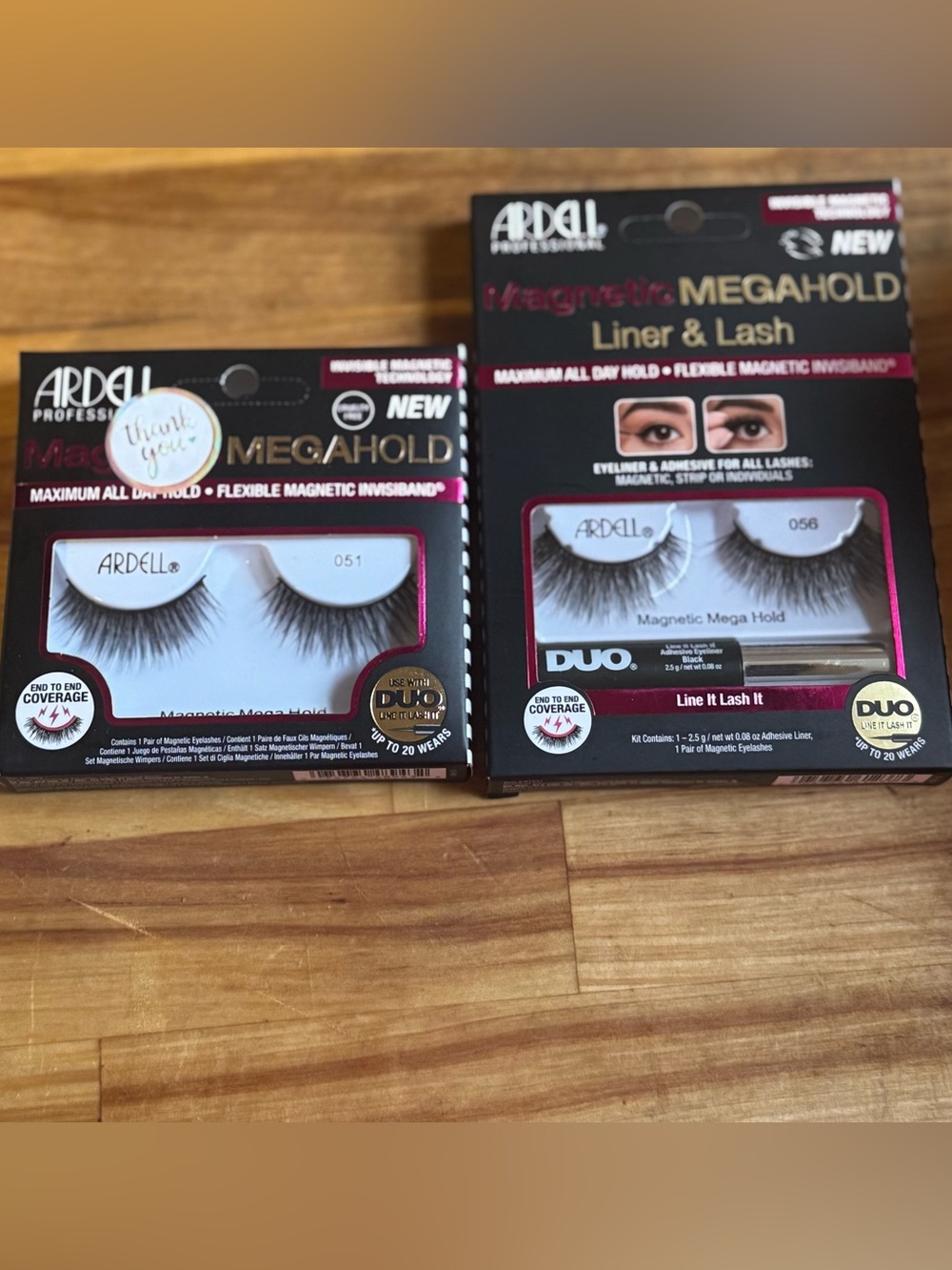 NEW Ardell Magnetic Mega Hold Liner & Lash Set - Black 2 Packs